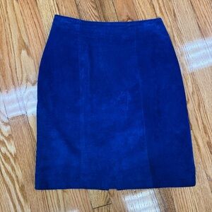 Vintage Wilson’s Leather Royal Blue Suede Mini Skirt 80’s